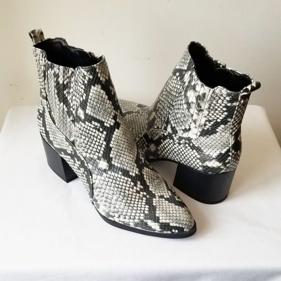 sam edelman snake print booties